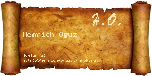 Hemrich Oguz névjegykártya